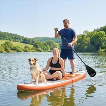 Tavola Sup Gonfiabile Stand Up Paddle Antiscivolo 320x82x15 cm, Arancione