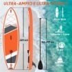 Tavola Sup Gonfiabile Stand Up Paddle Antiscivolo 320x82x15 cm, Arancione