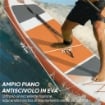 Tavola Sup Gonfiabile Stand Up Paddle Antiscivolo 320x82x15 cm, Arancione