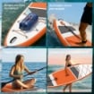 Tavola Sup Gonfiabile Stand Up Paddle Antiscivolo 320x82x15 cm, Arancione