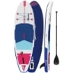 Sup Gonfiabile con Sedile, Pagaia e Accessori, in Plastica ed EVA, 305x89x15 cm, Blu Rosso Rosa