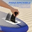 Sup Gonfiabile con Sedile, Pagaia e Accessori, in Plastica ed EVA, 305x89x15 cm, Blu Rosso Rosa