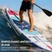 Sup Gonfiabile con Sedile, Pagaia e Accessori, in Plastica ed EVA, 305x89x15 cm, Blu Rosso Rosa