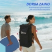 Sup Gonfiabile con Sedile, Pagaia e Accessori, in Plastica ed EVA, 305x89x15 cm, Blu Rosso Rosa