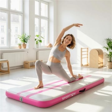 TAPPETINO GONFIABILE GINNASTICA 2.05 M CON POMPA ELETTRICA E BORSA TRASPORTO