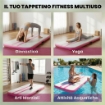 TAPPETINO GONFIABILE GINNASTICA 2.05 M CON POMPA ELETTRICA E BORSA TRASPORTO