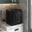 ASCIUGATRICE AD ARIA CARICO 4KG CON TIMER E PROGRAMMA SMART, IN ACCIAIO INOX E ABS, 48X40X56 CM, NERO