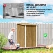 CASETTA DA GIARDINO PORTA ATTREZZI IN ACCIAIO GALVANIZZATO CON PORTA A BATTENTE, 100X104X160 CM, MARRONE CHIARO