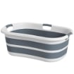 Vasca da Bagno per Cani, Vasca Pieghevole Portatile con Foro di Scarico, per Cani di Piccola Taglia e Cuccioli, Grigia