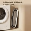 Vasca da Bagno per Cani, Vasca Pieghevole Portatile con Foro di Scarico, per Cani di Piccola Taglia e Cuccioli, Grigia