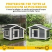 Cuccia per Cani Casetta per Cani da Esterno in Legno, 98x76x69.5cm