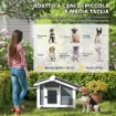 Cuccia per Cani Casetta per Cani da Esterno in Legno, 98x76x69.5cm