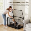 Gabbia per Cani Robusta, 94x60x64 cm, con Vassoio Rimovibile.