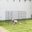 Recinto per Cani Recinto Espandibile Pieghevole in Metallo 50x80 cm Nero