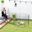 Recinto per Cani Recinto Espandibile Pieghevole in Metallo 50x80 cm Nero