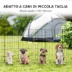 Recinto per Cani Recinto Espandibile Pieghevole in Metallo 50x80 cm Nero