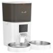 DISTRIBUTORE AUTOMATICO CIBO GATTI 6L WIFI 2.4G, APP CONTROLLO CON TIMER, 1-10 PASTI AL GIORNO, REGISTRATORE 10S, 2 CIOTOLE IN ACCIAIO INOX