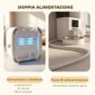 DISTRIBUTORE AUTOMATICO CIBO GATTI 6L WIFI 2.4G, APP CONTROLLO CON TIMER, 1-10 PASTI AL GIORNO, REGISTRATORE 10S, 2 CIOTOLE IN ACCIAIO INOX