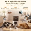 DISTRIBUTORE AUTOMATICO CIBO GATTI 6L WIFI 2.4G, APP CONTROLLO CON TIMER, 1-10 PASTI AL GIORNO, REGISTRATORE 10S, 2 CIOTOLE IN ACCIAIO INOX
