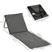 SET 2 SDRAIO PIEGHEVOLI REGOLABILI CON TASCA, 142X51X40 CM, GRIGIO