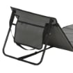 SET 2 SDRAIO PIEGHEVOLI REGOLABILI CON TASCA, 142X51X40 CM, GRIGIO