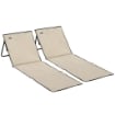 SET 2 SDRAIO PIEGHEVOLI REGOLABILI CON TASCA, 142X51X40 CM, BEIGE