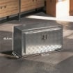 Cassetta degli Attrezzi Box Portautensili Alluminio 76x35.5x40.6cm Argento