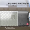 Cassetta degli Attrezzi Box Portautensili Alluminio 76x35.5x40.6cm Argento