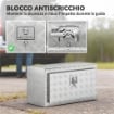 Cassetta degli Attrezzi Box Portautensili Alluminio 76x35.5x40.6cm Argento
