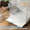 Gabbia per Uccelli, Voliera in Acciaio con Ruote, 79x65x155cm, Bianco