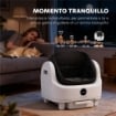 Lettiera per Gatti Autopulente con Design Aperto, Sensori di Sicurezza e Deodorante, Bianco