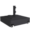 BASE PER OMBRELLONE A ROTELLE CON FRENI, CON ACQUA 40KG/SABBIA 61KG, PER PALI OMBRELLONI DA Ï35/38/48MM, NERO