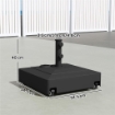 BASE PER OMBRELLONE A ROTELLE CON FRENI, CON ACQUA 40KG/SABBIA 61KG, PER PALI OMBRELLONI DA Ï35/38/48MM, NERO