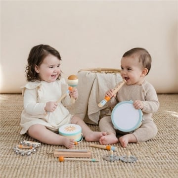 Strumenti Musicali per Bambini, Set Percussioni in Legno Montessori