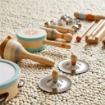 Strumenti Musicali per Bambini, Set Percussioni in Legno Montessori