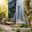 Ombrellone da Giardino 3x3 m Inclinabile con Apertura a Manovella, in Metallo e Poliestere, Grigio