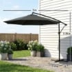 Ombrellone da Giardino a Sbalzo Regolabile, 3x3m, Nero