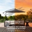 Ombrellone da Giardino a Sbalzo Regolabile, 3x3m, Nero