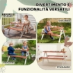 Set Tavolo da Picnic per Bambini 3-8 Anni con Panche in Legno, 89x79x50 cm, Marrone
