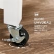 CARRELLO DA CUCINA IN LEGNO CON 3 CASSETTI E 3 RIPIANI APERTI, 67X37X85.5 CM, BIANCO