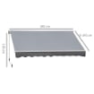 TENDA DA SOLE PER ESTERNO AVVOLGIBILE A MANOVELLA IN METALLO E ALLUMINIO, 395X245 CM, GRIGIO