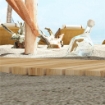Passerella per Giardino, Vialetto in Legno di Abete Arrotolabile, 120x38 cm