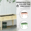 Letto per Orto Rialzato Pieghevole in Legno con Fori di Drenaggio, 115x56x76 cm, Color Legno