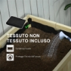 Letto per Orto Rialzato Pieghevole in Legno con Fori di Drenaggio, 115x56x76 cm, Color Legno