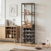 MOBILE BAR, MOBILE DA BAR CON CASSETTO, PORTABICCHIERI, MARRONE RUSTICO