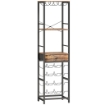 MOBILE BAR, MOBILE DA BAR CON CASSETTO, PORTABICCHIERI, MARRONE RUSTICO
