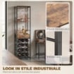 MOBILE BAR, MOBILE DA BAR CON CASSETTO, PORTABICCHIERI, MARRONE RUSTICO