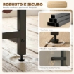 MOBILE BAR, MOBILE DA BAR CON CASSETTO, PORTABICCHIERI, MARRONE RUSTICO