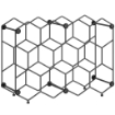 PORTABOTTIGLIE DESIGN GEOMETRICO A NIDO D'APE, NERO