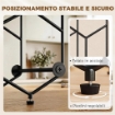 PORTABOTTIGLIE DESIGN GEOMETRICO A NIDO D'APE, NERO